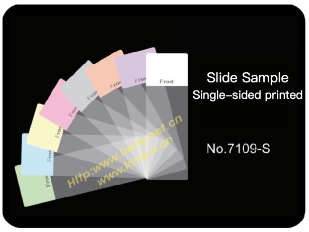 Single-sided printed glass slide